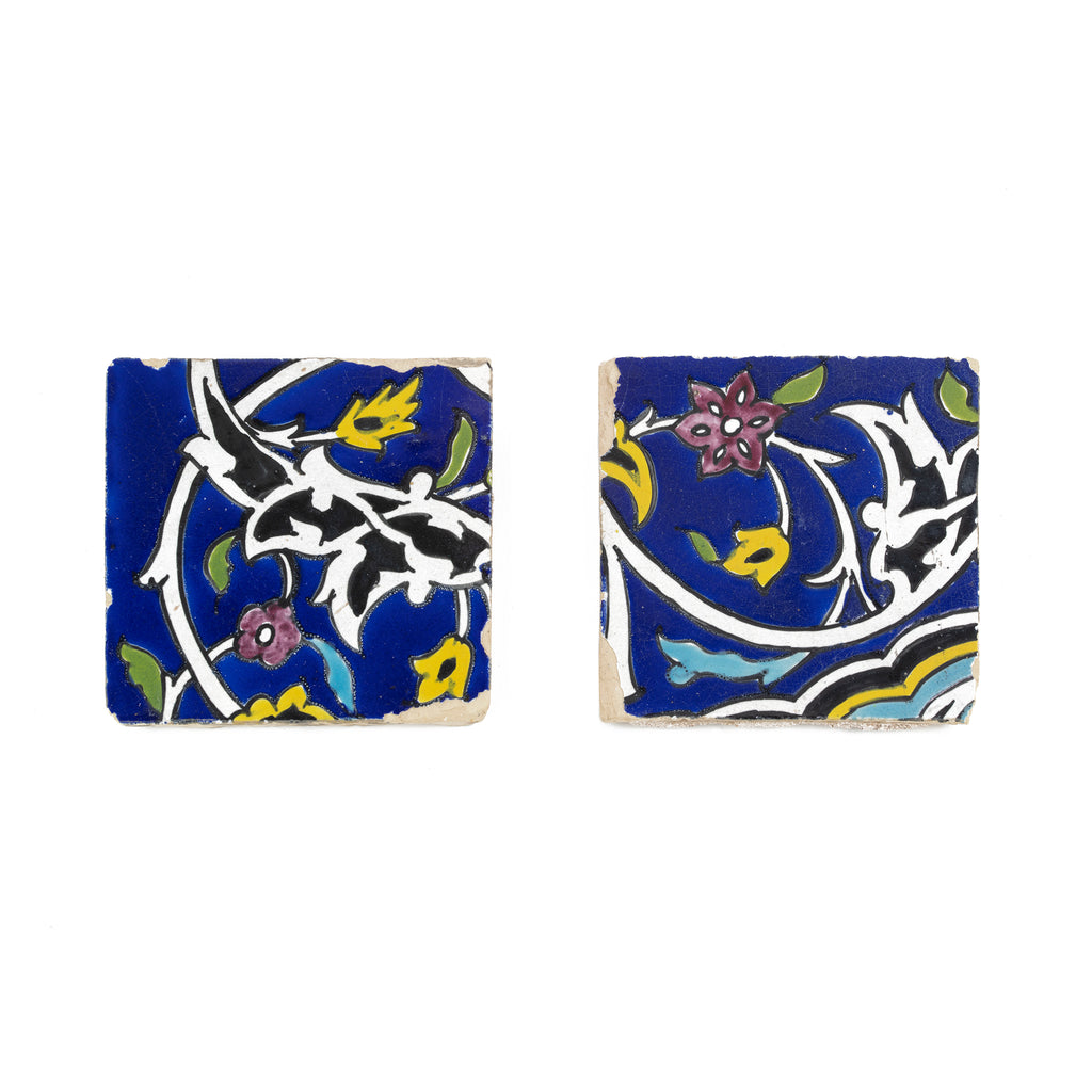 A Pair of Persian Faience Tiles | 18th Century