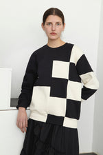 Load image into Gallery viewer, Checky Sweatshirt Black | CORRELL CORRELL
